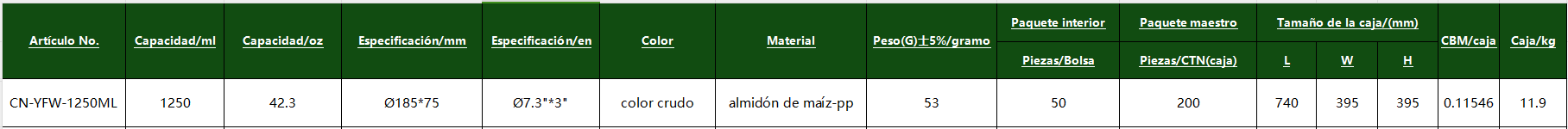 CN-YFW-1250ML CN-YFW-1250ML