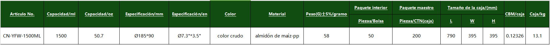 CN-YFW-1500ML CN-YFW-1500ML