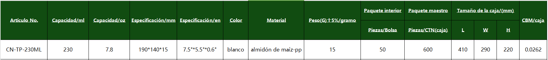 CN-TP-230ML CN-TP-230ML